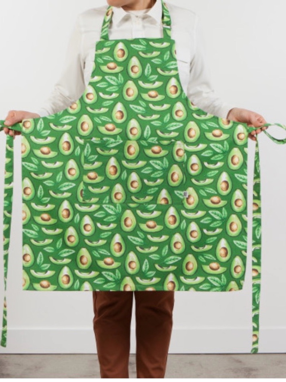 Avocado Print Kitchen Apron - Green